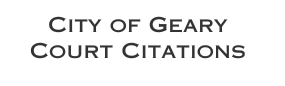 City of Geary Court Citations